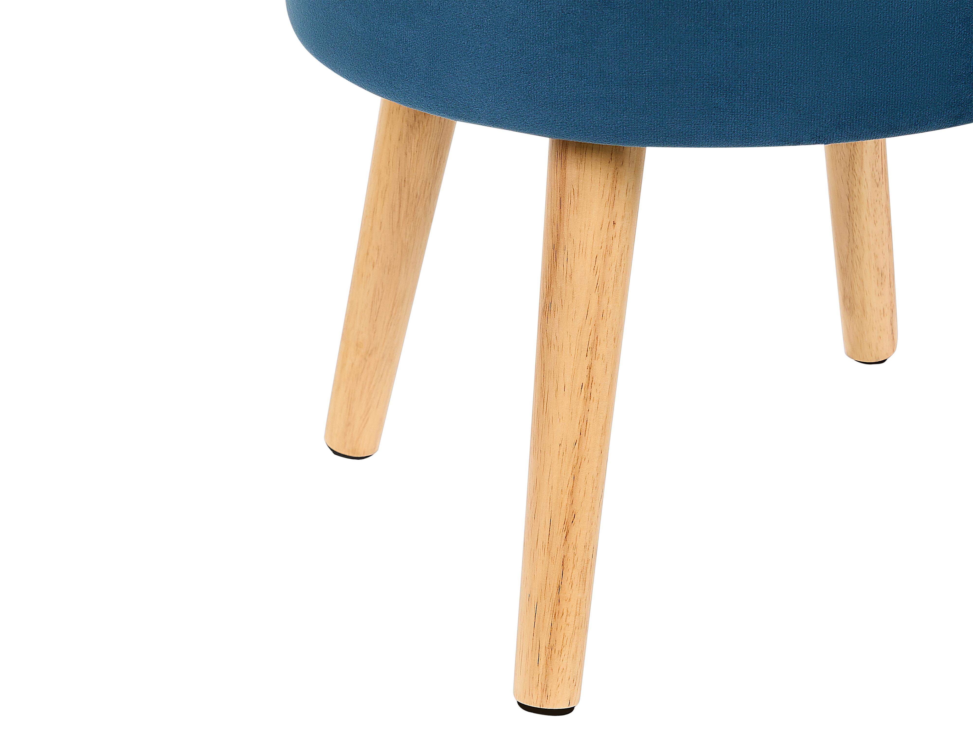 Hocker met opbergruimte NEELY Fluweel Marineblauw