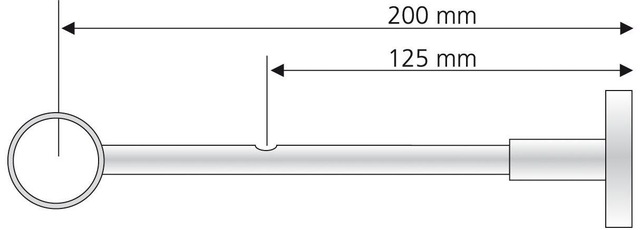 Liedeco Kombiträger für Gardinenstangen und Innenlaufprofile Ø 28 mm
