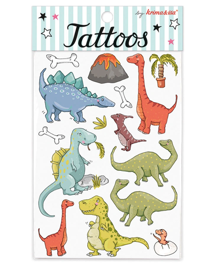 Klebetattoos DINOS in bunt