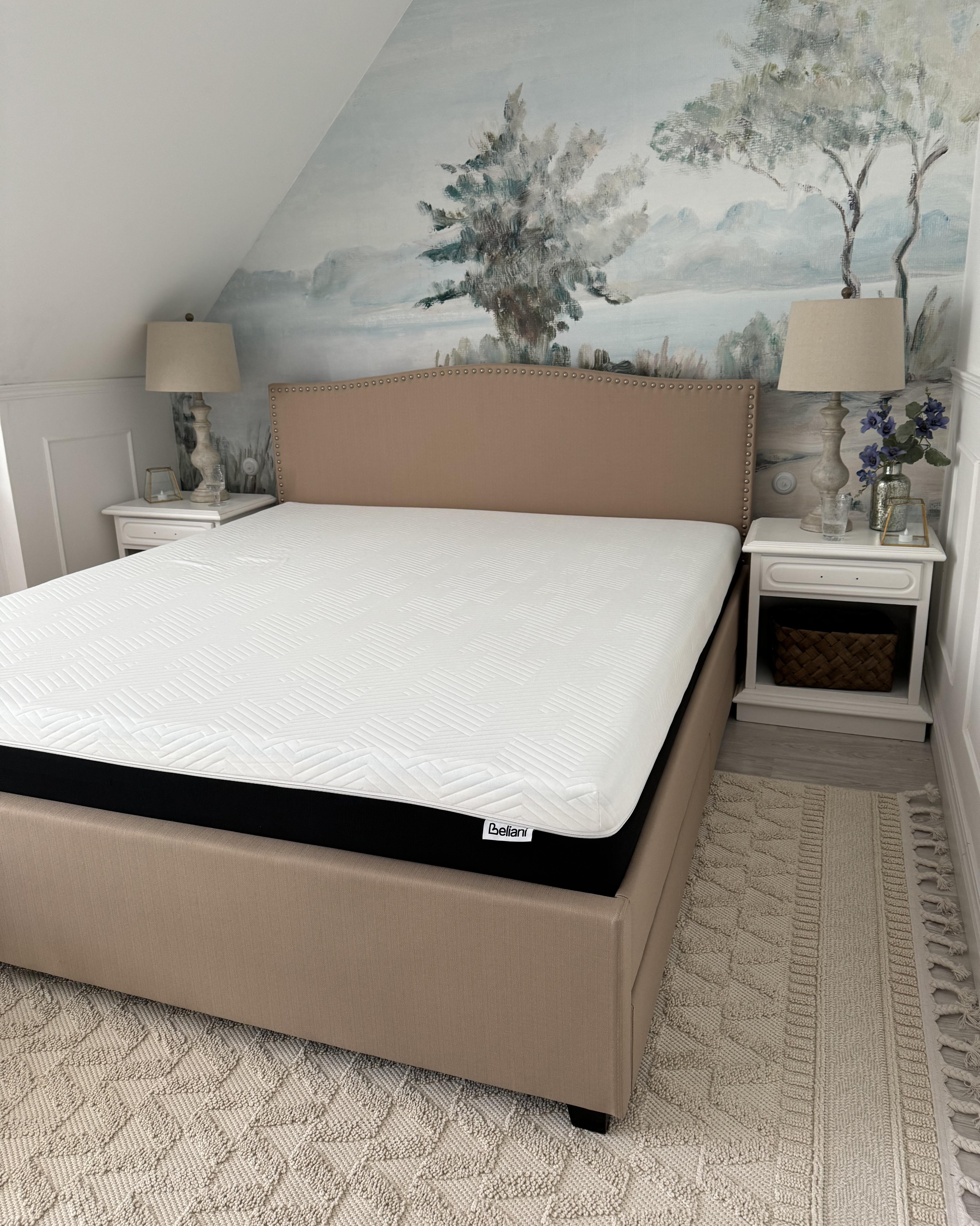 Bed met opbergladen Stof MONTPELLIER 180 x 200 cm Beige