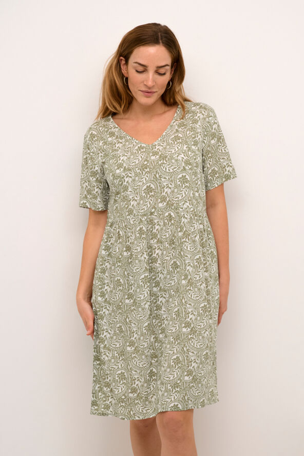 Cream CRTiah Dress Graphic flower print