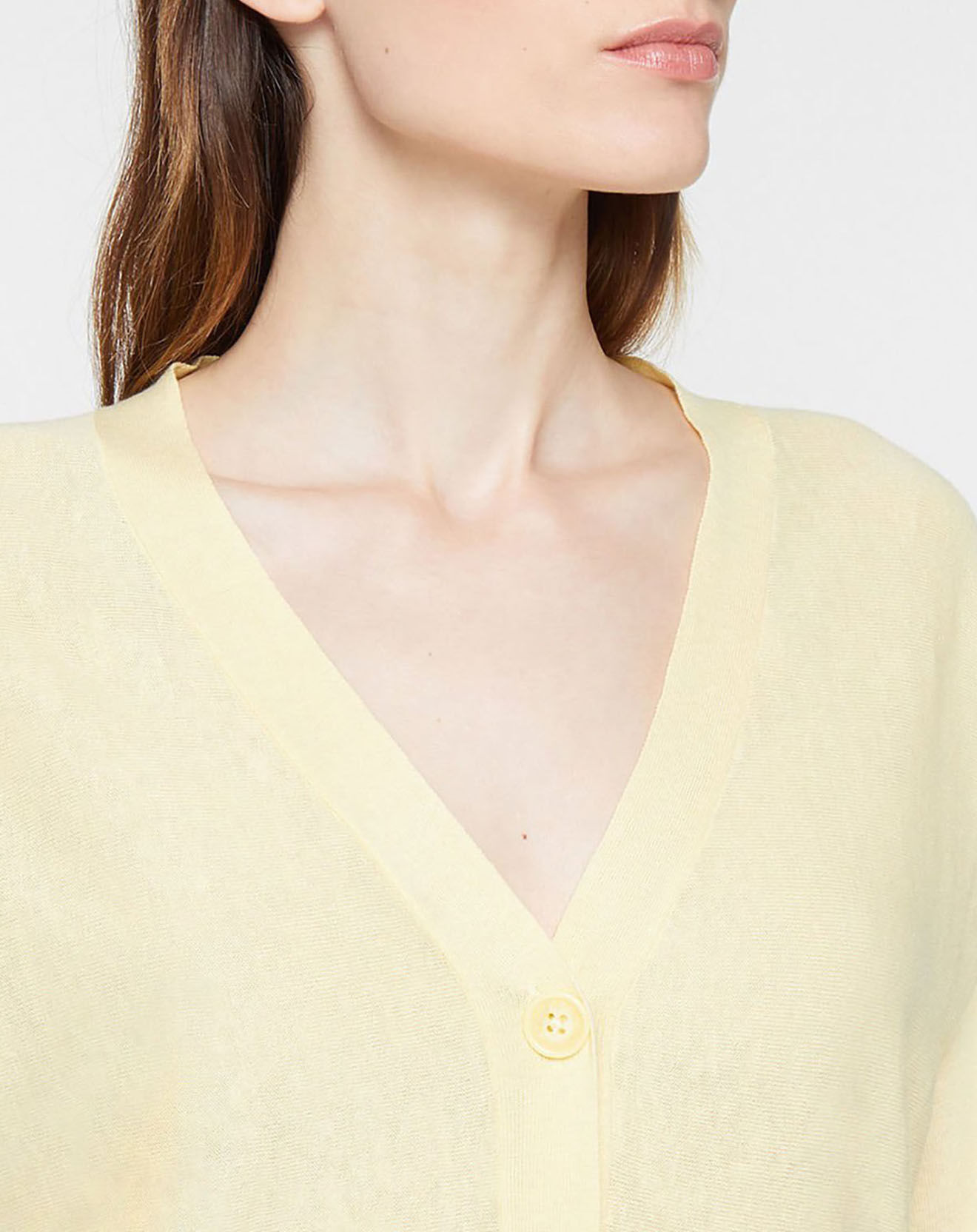 Jodhpur Gilet droit en Lin & Coton Mimosa jaune