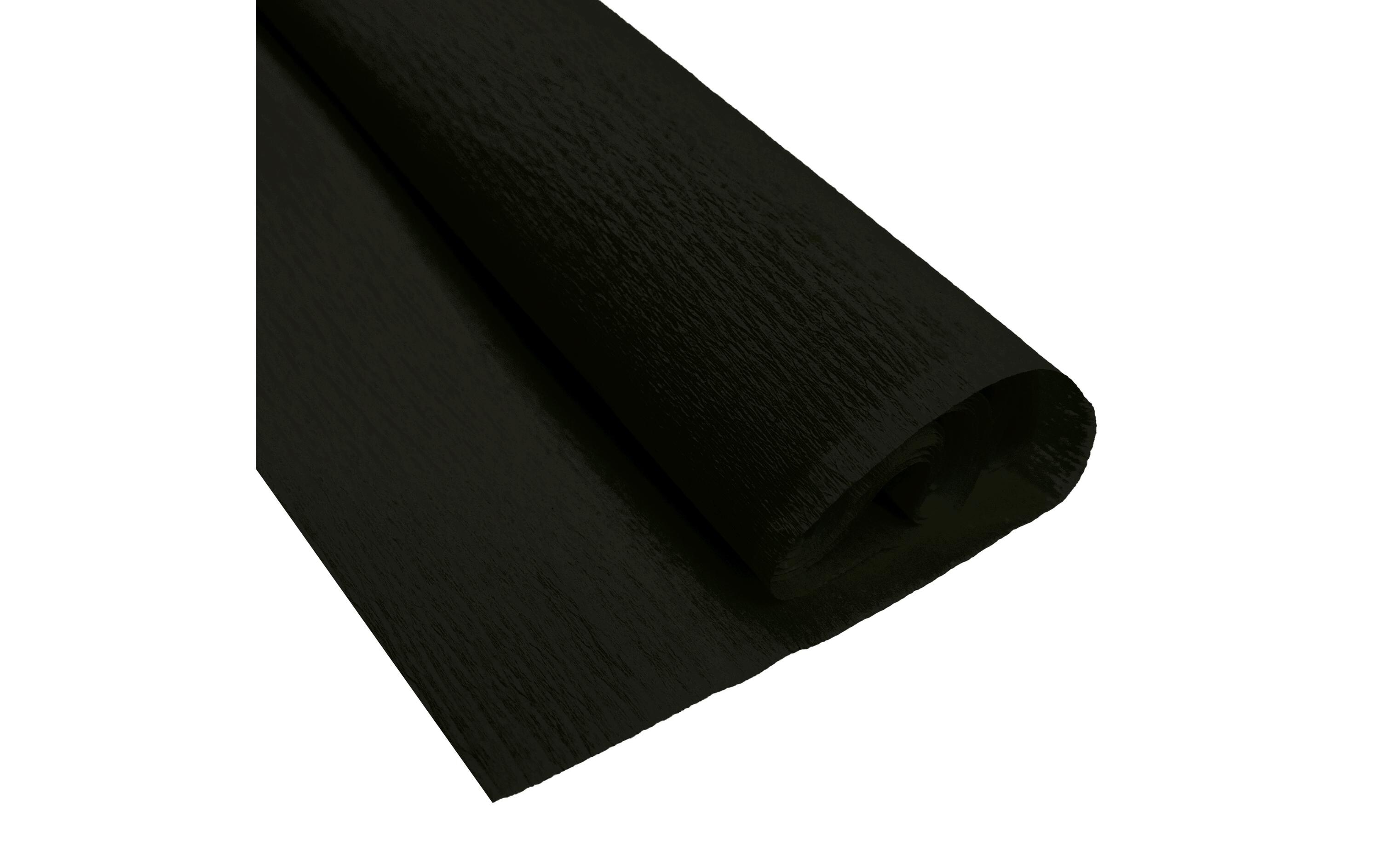 Krepppapier 50 cm x 2.5 m, 32 g/m², SchwarzBastelkrepp auf der Rolle