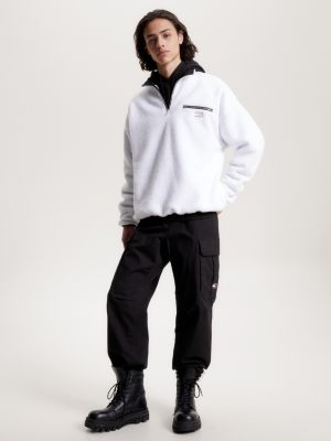 Moletom essencial tonal com zíper até a metade em sherpa