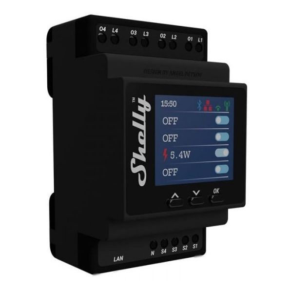 Shelly PRO 4PM - Módulo WiFi/BT/LAN - SH4PMPRO
