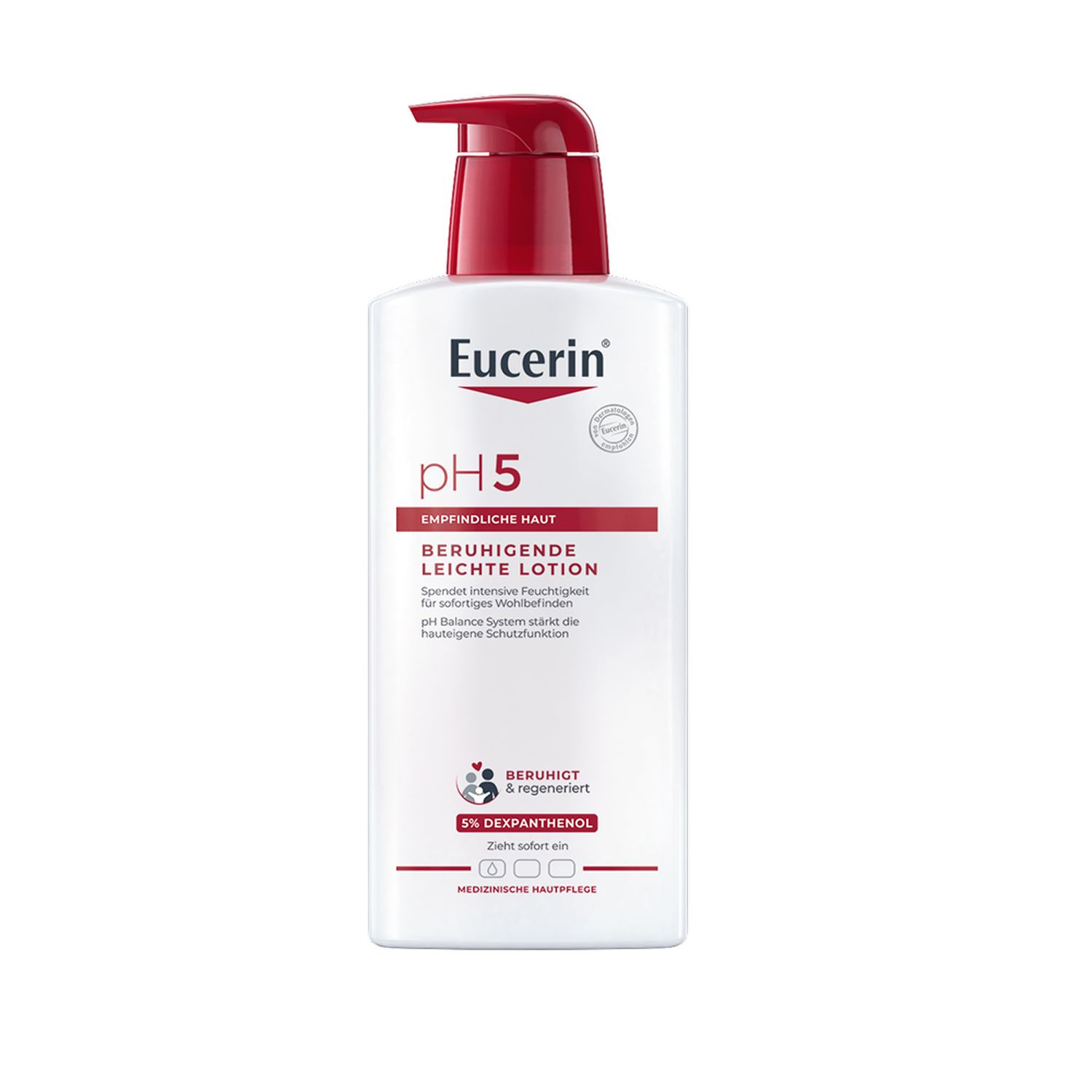 Eucerin® pH5 Leichte Textur Lotion – pflegt empfindliche, normale bis trockene Haut & macht die Haut widerstandsfähiger - Jetzt 3€ sparen mit Code 