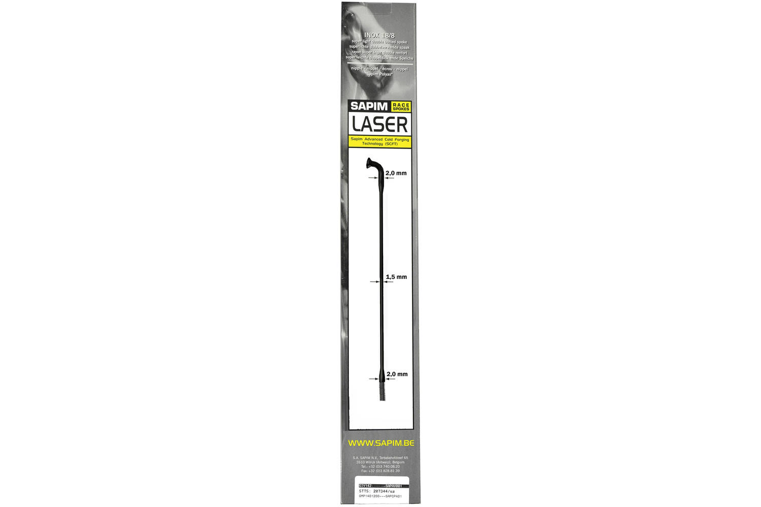 Sapim Laser Butted Eger Sort