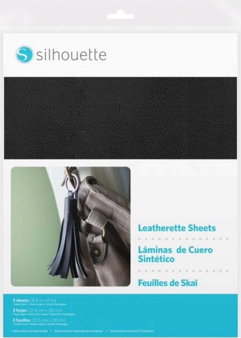 Silhouette  Leatherette Sheets - 21,5 cm x 8 cm    Kreativmaterial in Lederoptik für stilvolle DIY-Projekte