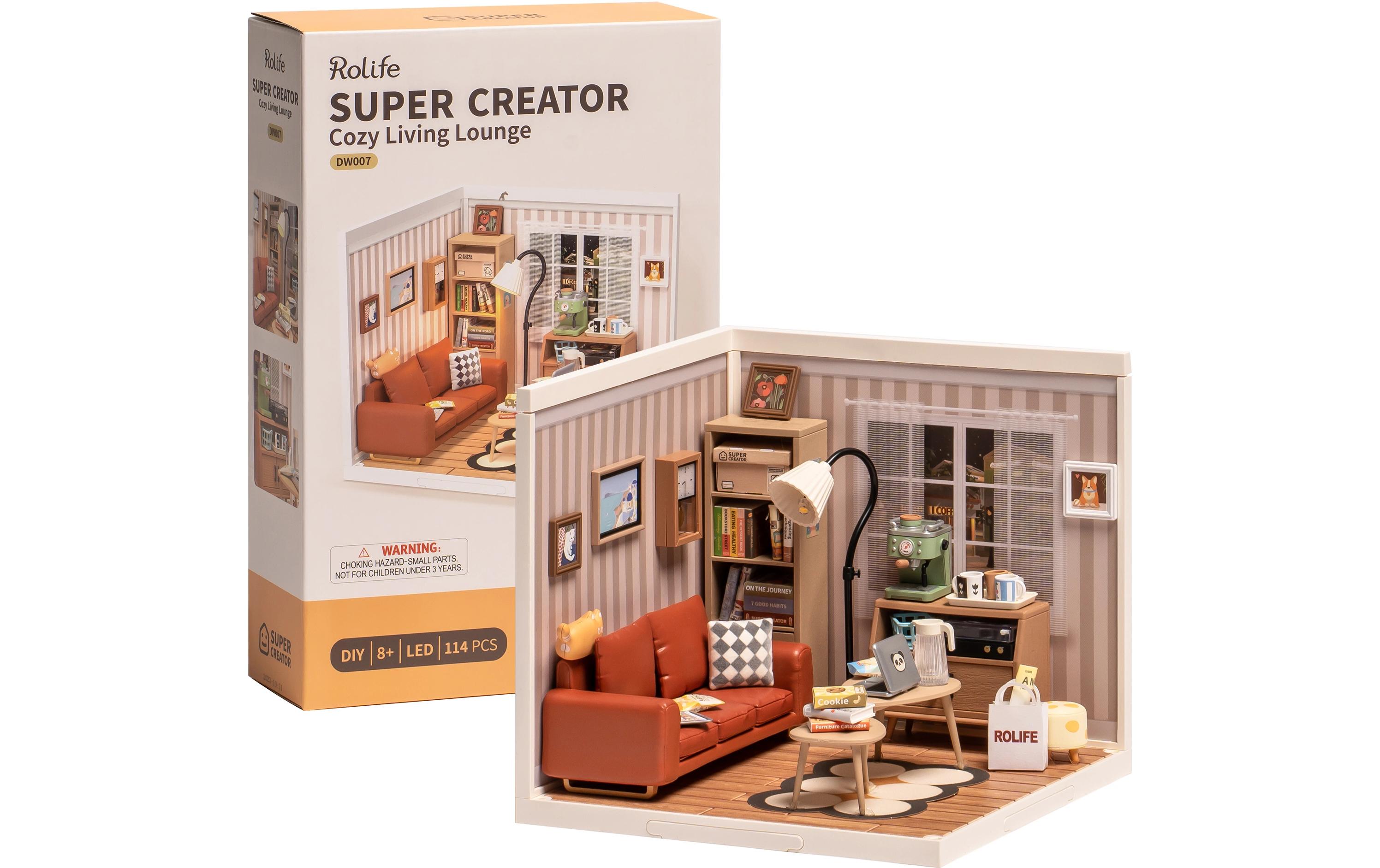 Bausatz Gemütliche Wohnlounge3D-Puzzle aus lasergeschnittenen Holzteilen