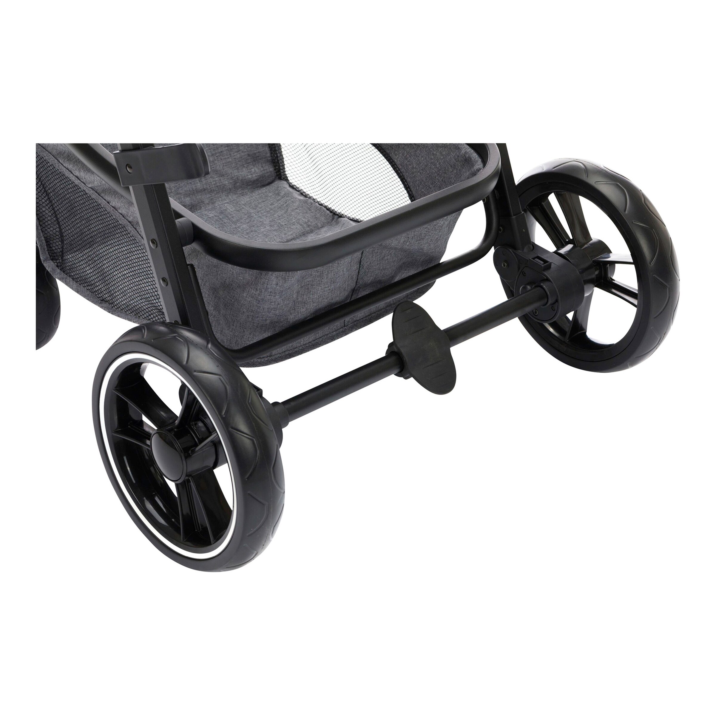 babycab Kombikinderwagen Stockholm Trio-Set (2024) inkl. i-Size Babyschale und Wickeltasche grau melange