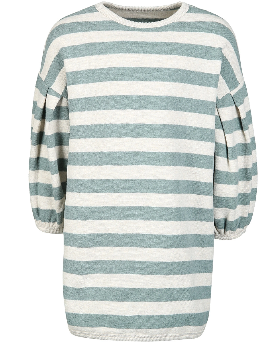 Jersey-Langarmkleid MINHO STRIPED in grün/beige