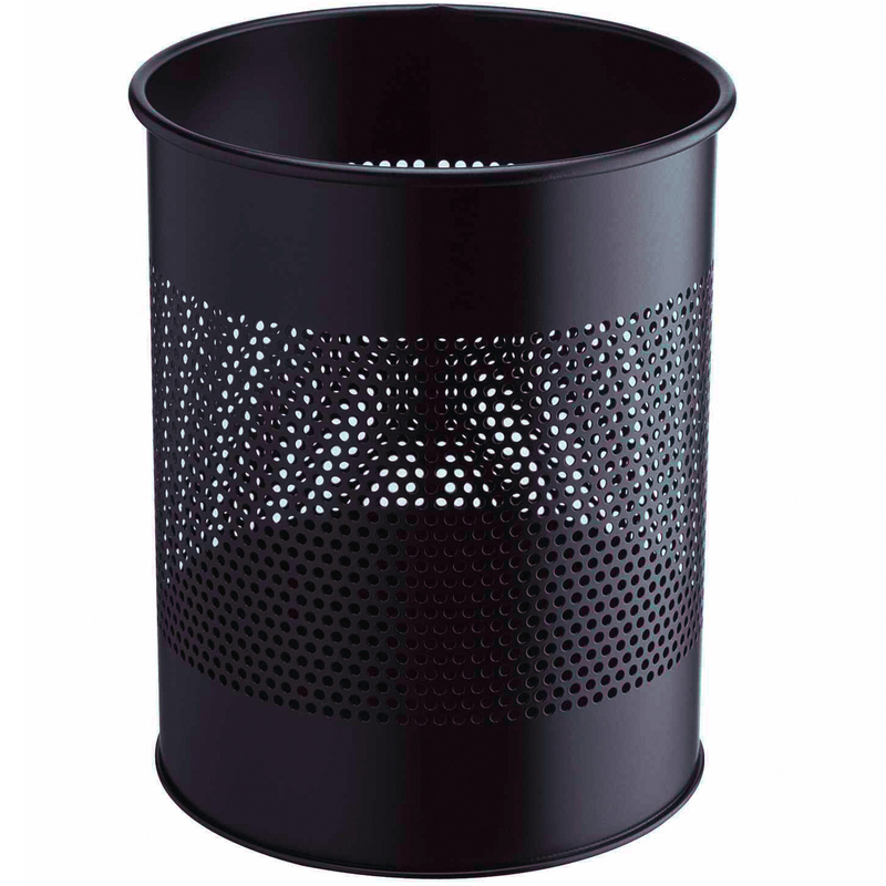 Durable Papierkorb Metall, 15 l, schwarz