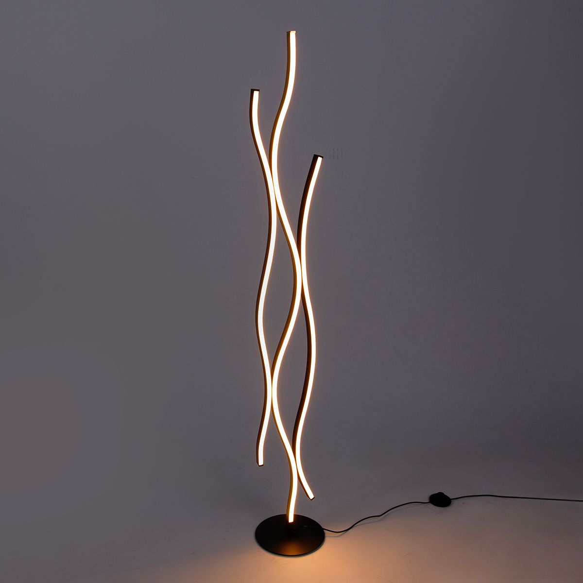 Design vloerlamp zwart met goud incl. LED dimbaar - Blaze
