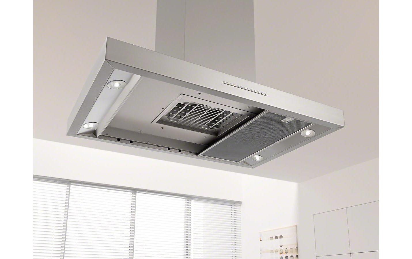Inselhaube DA 4208 D Puristic Plus 3 + intensiv Stufen<br>Insel-Dunstabzugshaube mit energiesparender LED-Beleuchtung