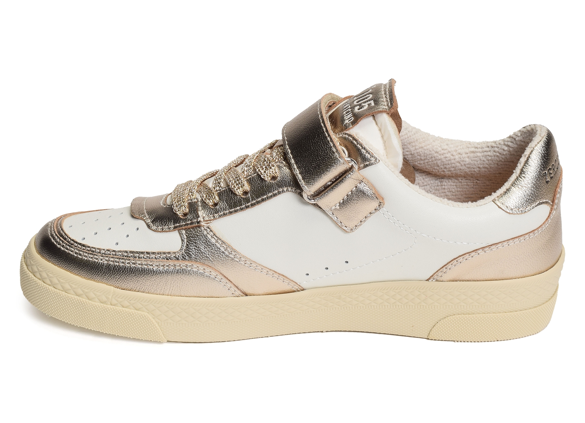 Hazel velcro blanc or