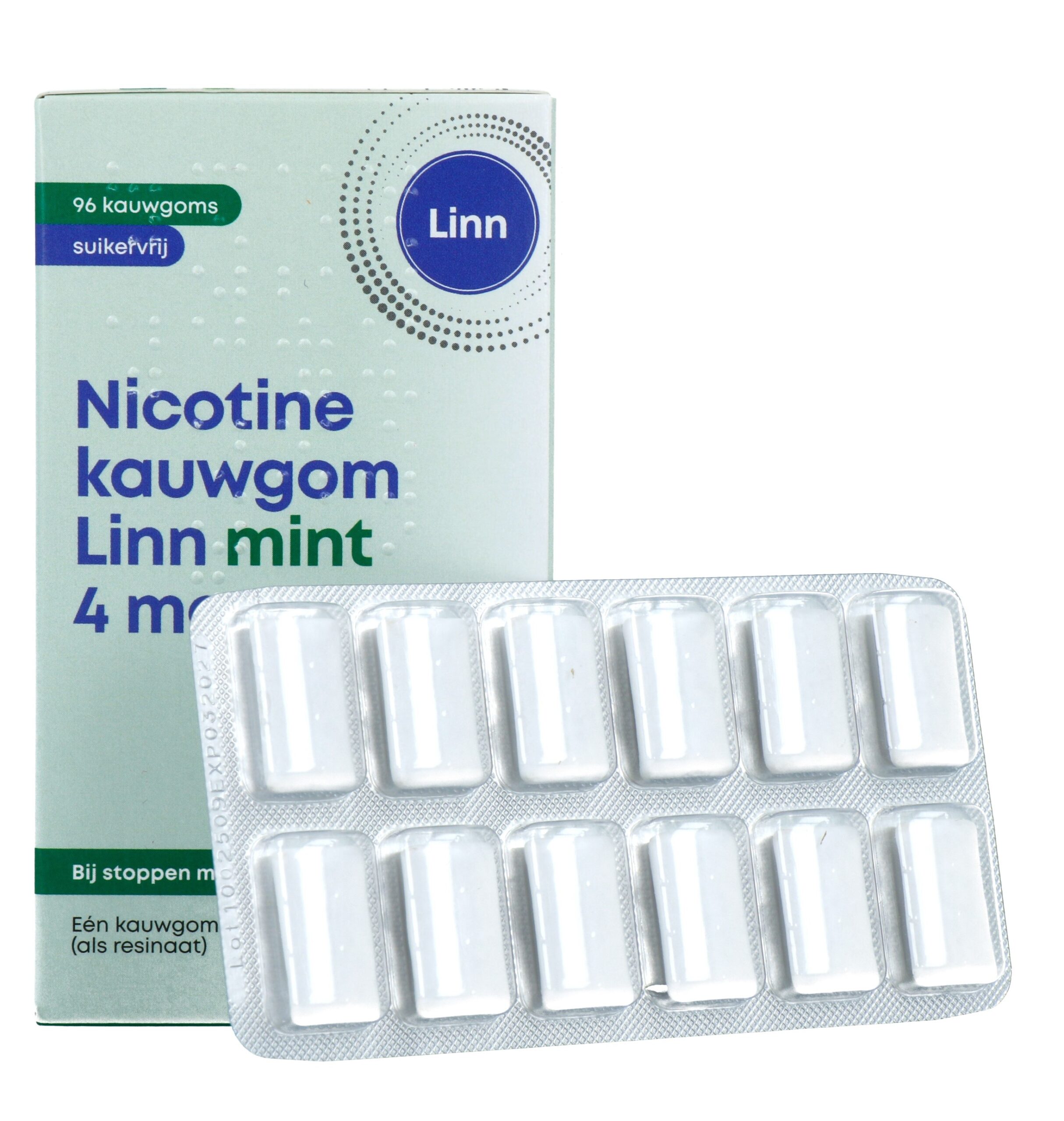 Linn Nicotine Kauwgom Mint 4Mg (96 stuks)