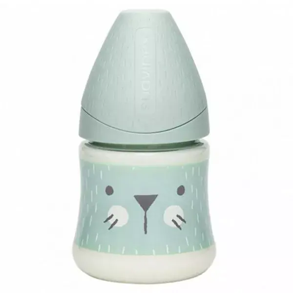 Suavinex Premium Biberon Débit Lent Petit Lapin Rose +0m 150ml