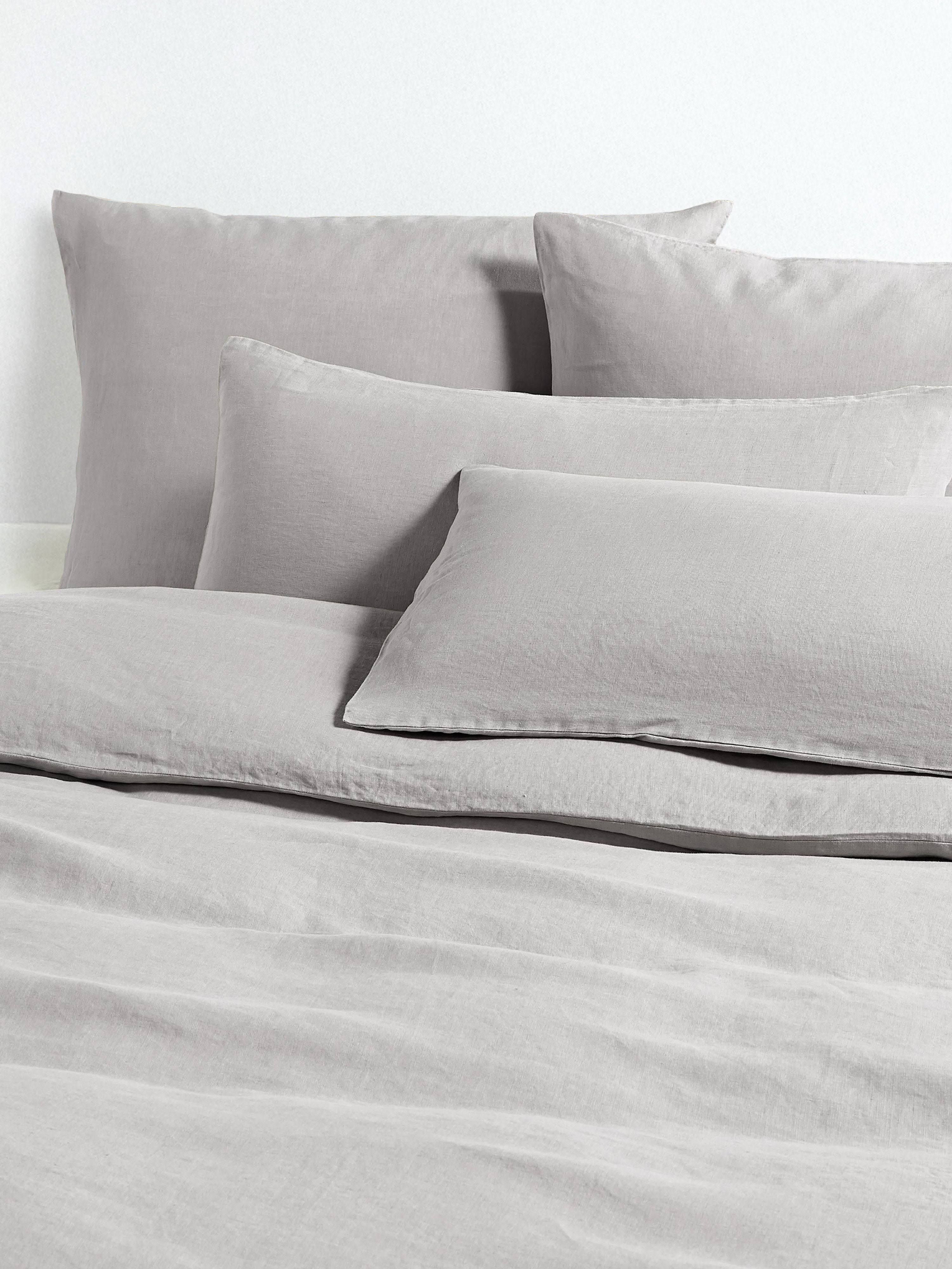 westwing collection Gewaschener Leinen-Bettdeckenbezug Airy Leinen Nat