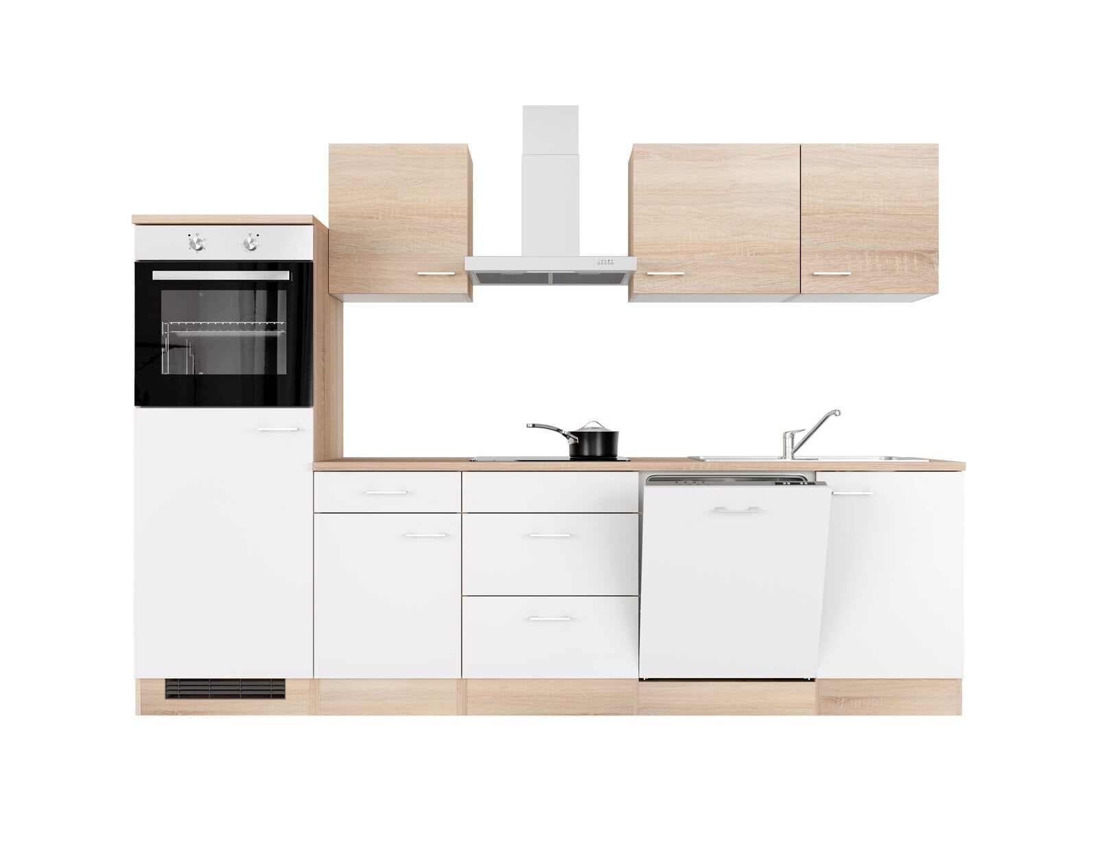 Küchenblock Samoa Sonoma Eiche/Weiß 280cm