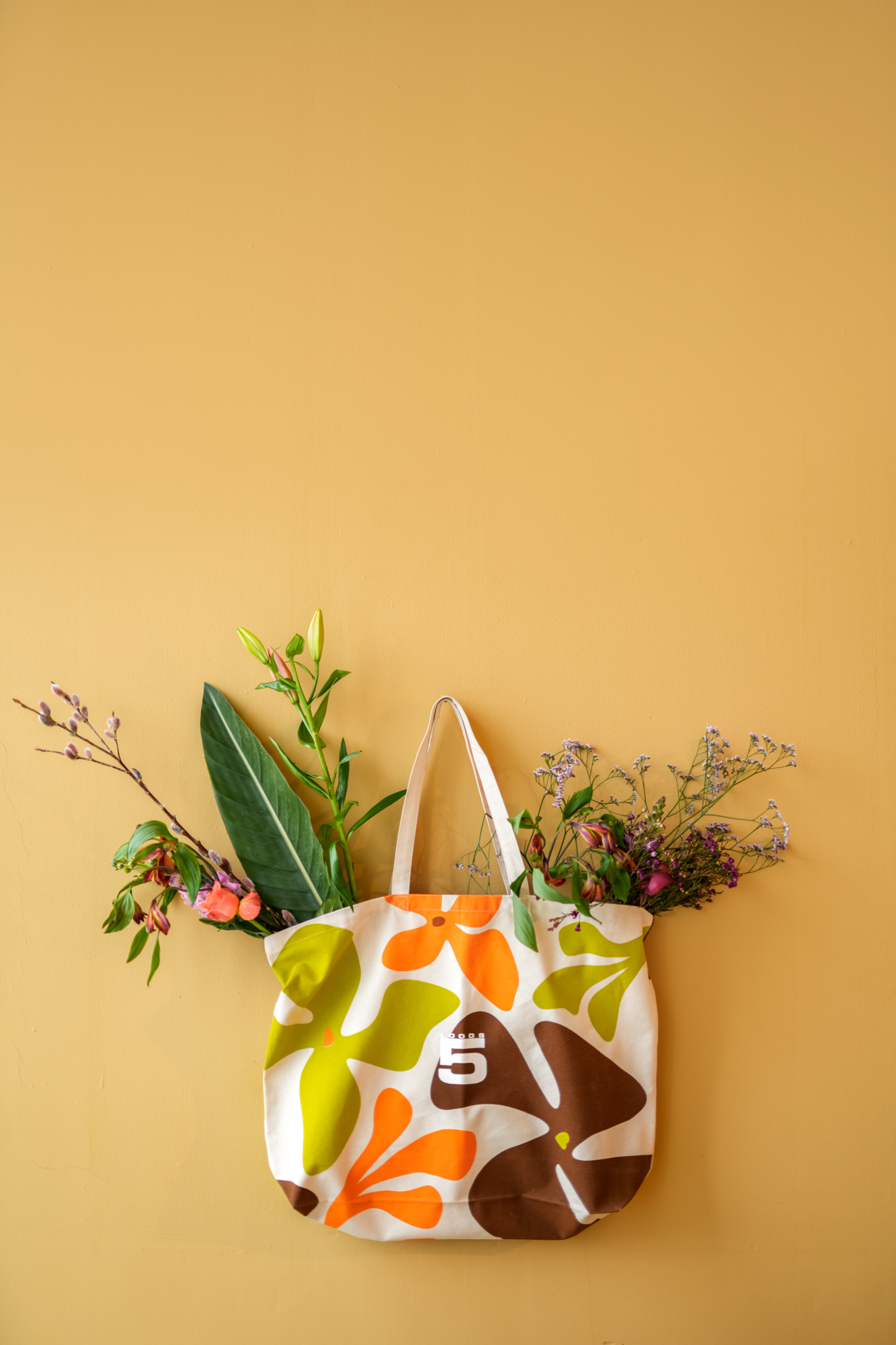 Canvas tas large - vibrant green