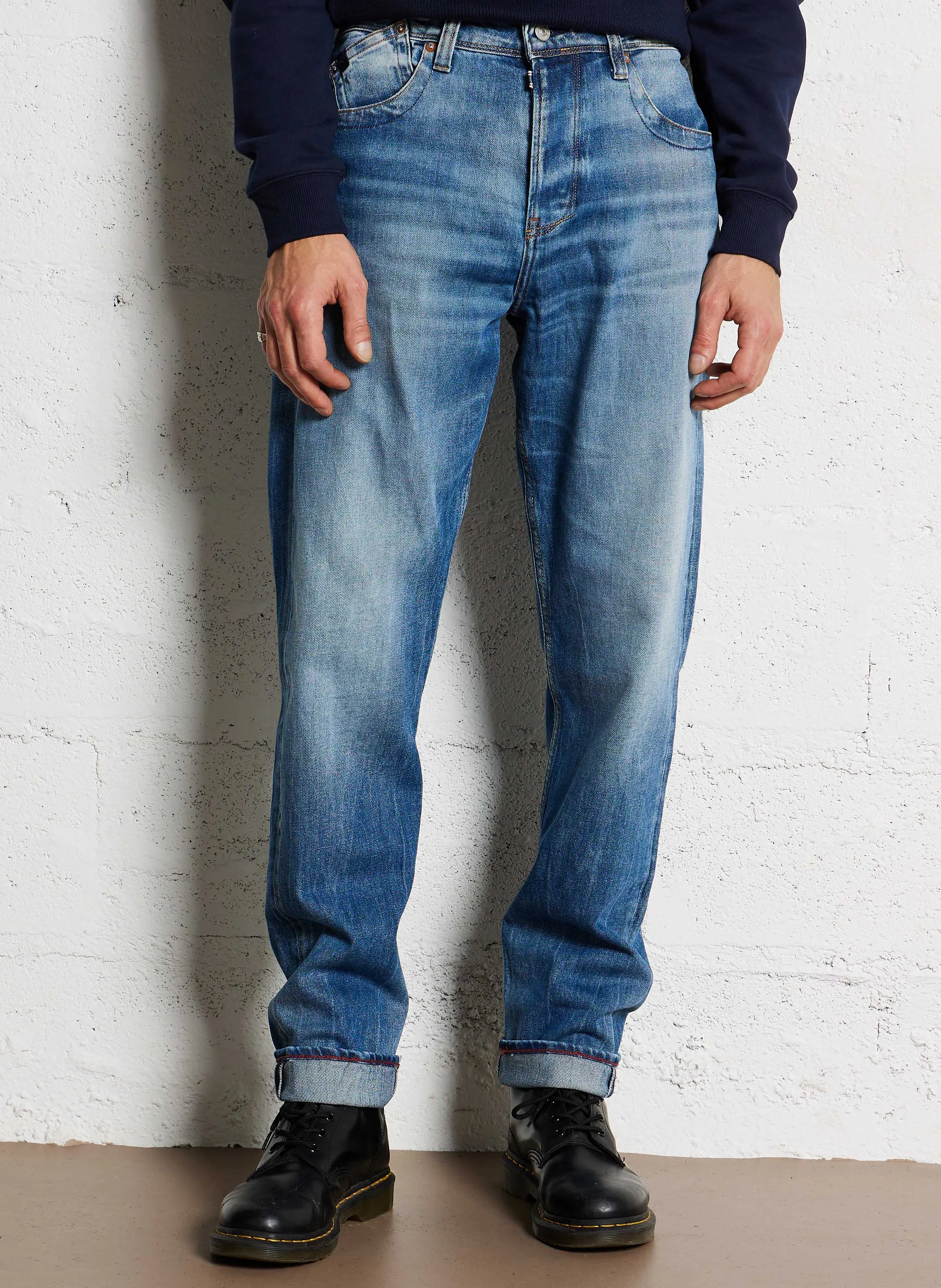 800/60 - Jean regular-fit délavé | Bleu