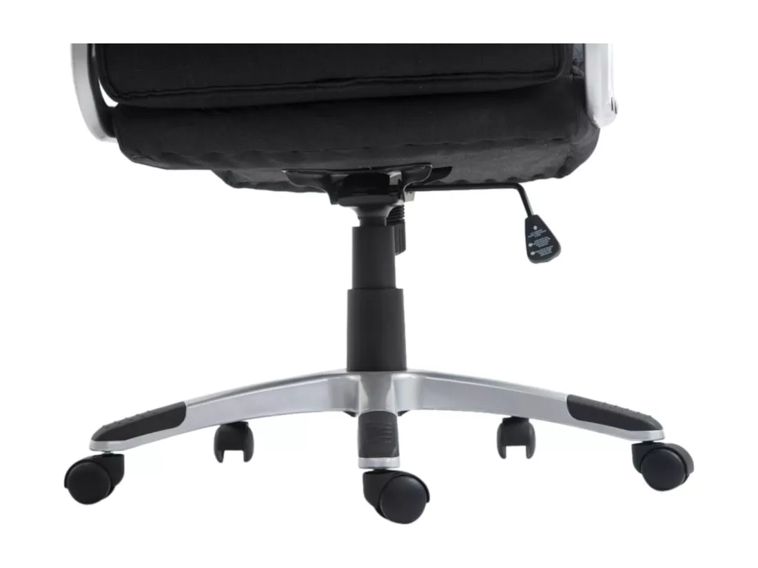 Chaise de bureau - Tissu & Plastique - Noir - Texas V2