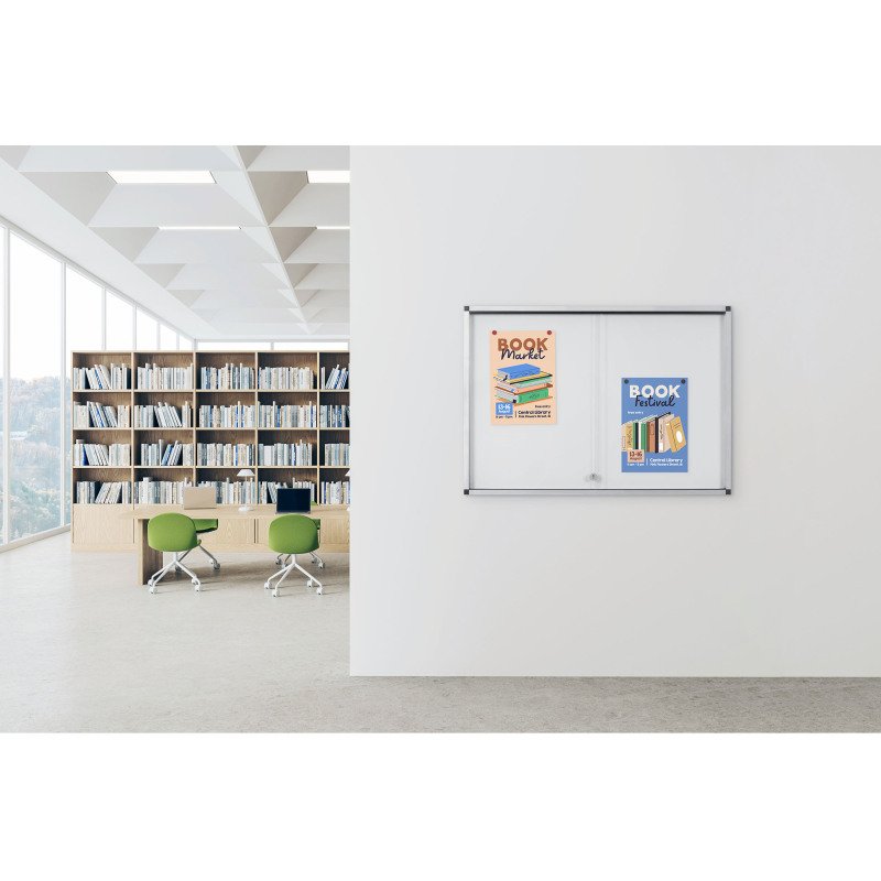 Vitrine d'affichage intérieur Exhibit Bi-Office - 12 feuilles