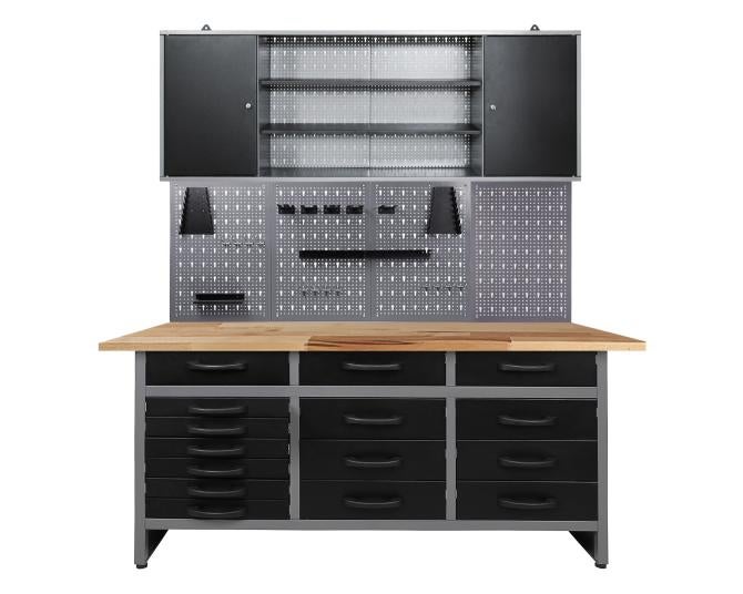 Ondis24 Werkplaatsset Konny 160 cm 1 Kast, Werkplaatsuitrusting, Werkbank