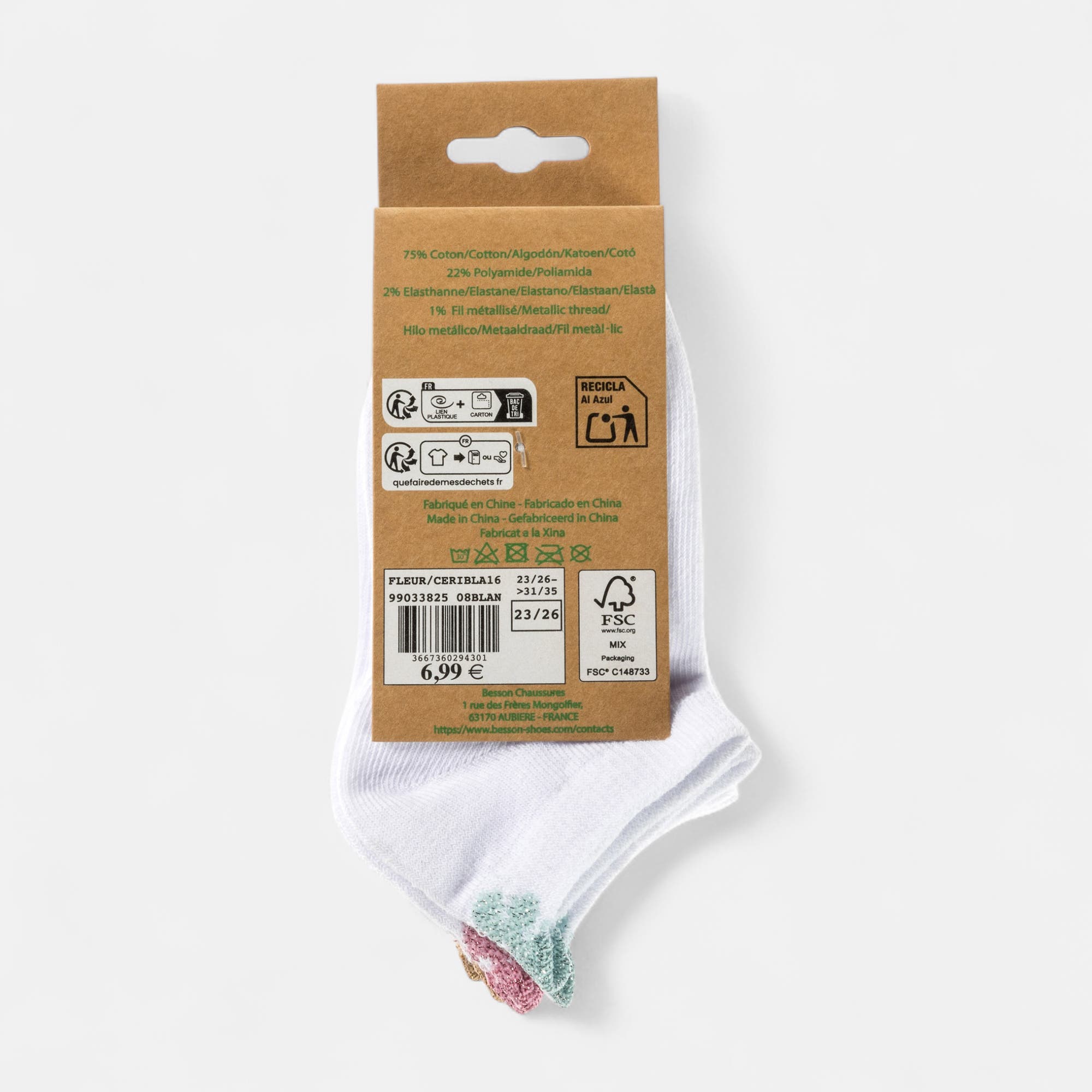Chaussettes Enfant blanc