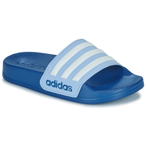 Adidas Sportswear - ADILETTE SHOWER K - Bleu / Blanc