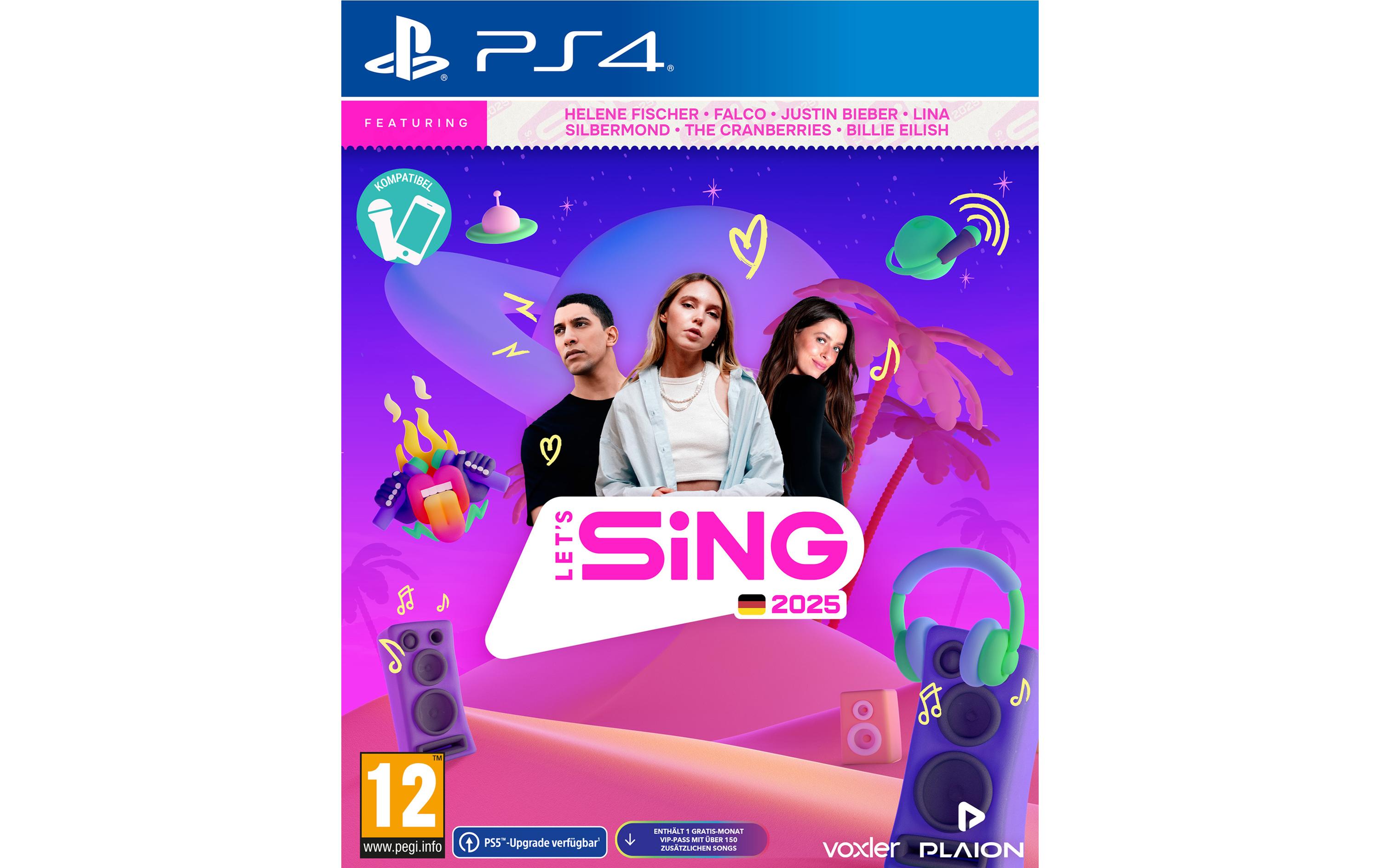 Let's Sing 2025 German VersionAnspruchsvolles Karaoke-Spiel für die PlayStation 4