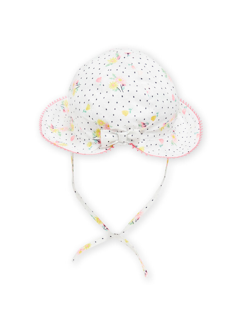 Chapeau écru bébé fille