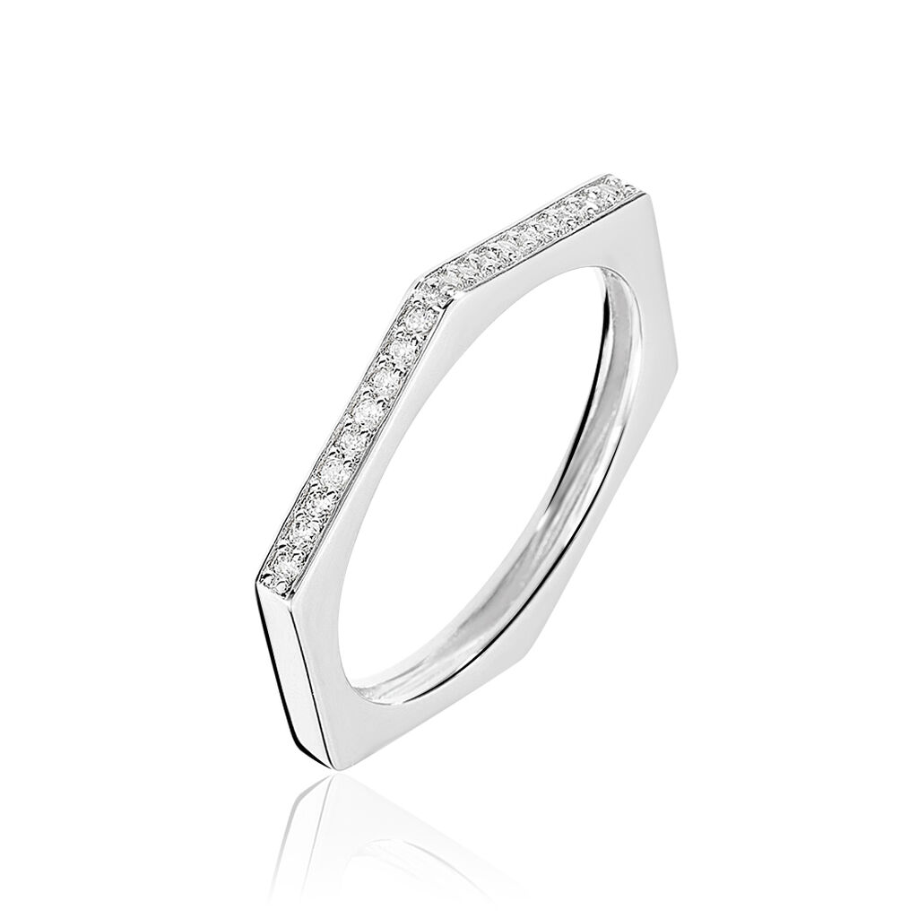 Bague Souhyla Argent Blanc Oxyde De Zirconium