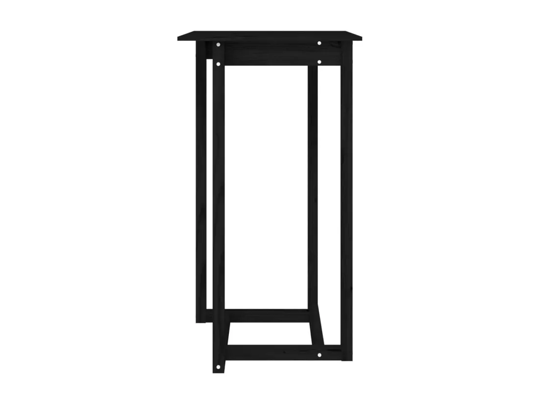 Table de bar Noir 60x60x110 cm Bois massif de pin