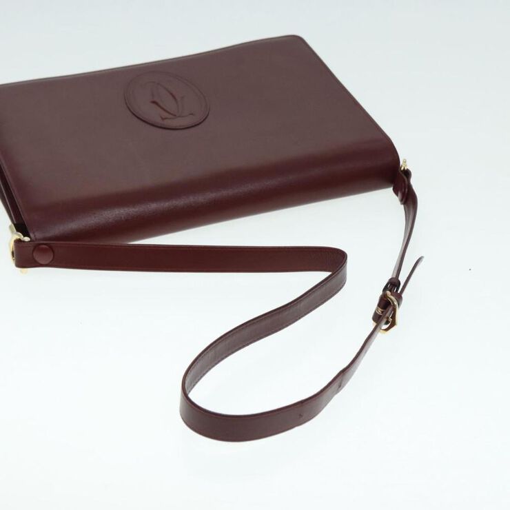Cartier Vintage Cartier Shoulder Bag Burgundy