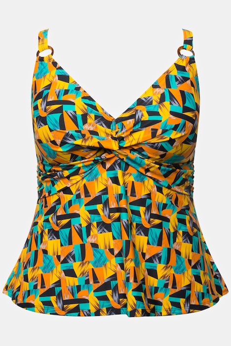 Tankini, abstrakter Druck, Softcups, recycelt