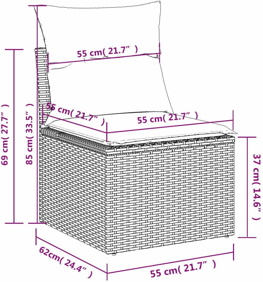 vidaXL 5-TLG. Garten-Sofagarnitur mit Kissen Schwarz Poly Rattan, Outdoor Sofa Set, Outdoor Sofagarnitur, Garten-Lounge-Set, Garten Sofagarnitur