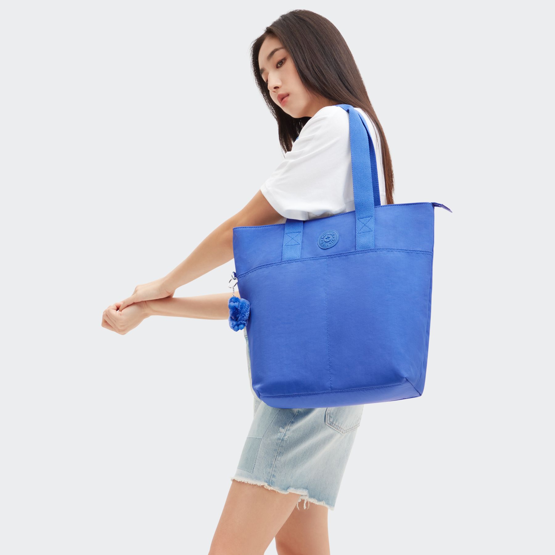 HANIFA Grand Fourre-Tout avec Compartiment pour Ordinateur - Havana Blue
