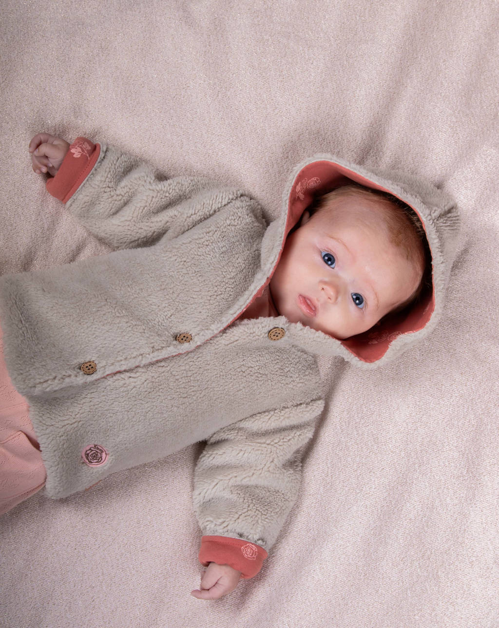 BESS baby teddy tussenjas offwhite