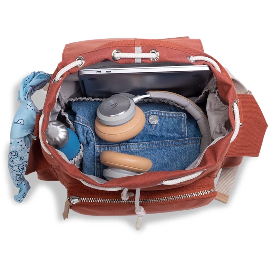 KAOS Wickelrucksack Ransel terracotta  natur