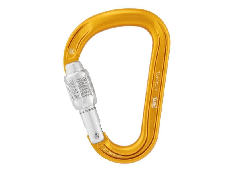 Petzl Attache Screw Lock Carabiner, Gelb Verriegelungskarabiner