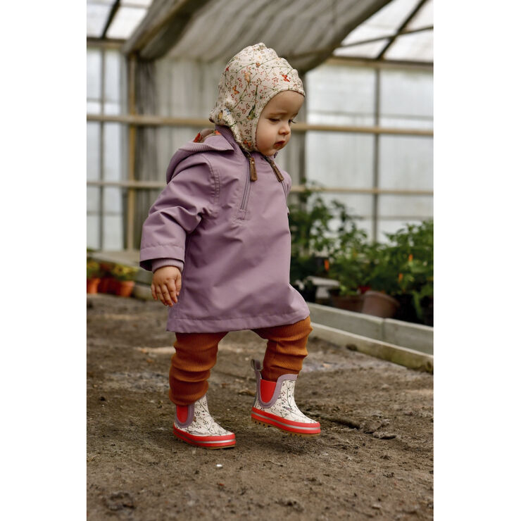 Mikk-Line Short Wellies - AOP Off-white