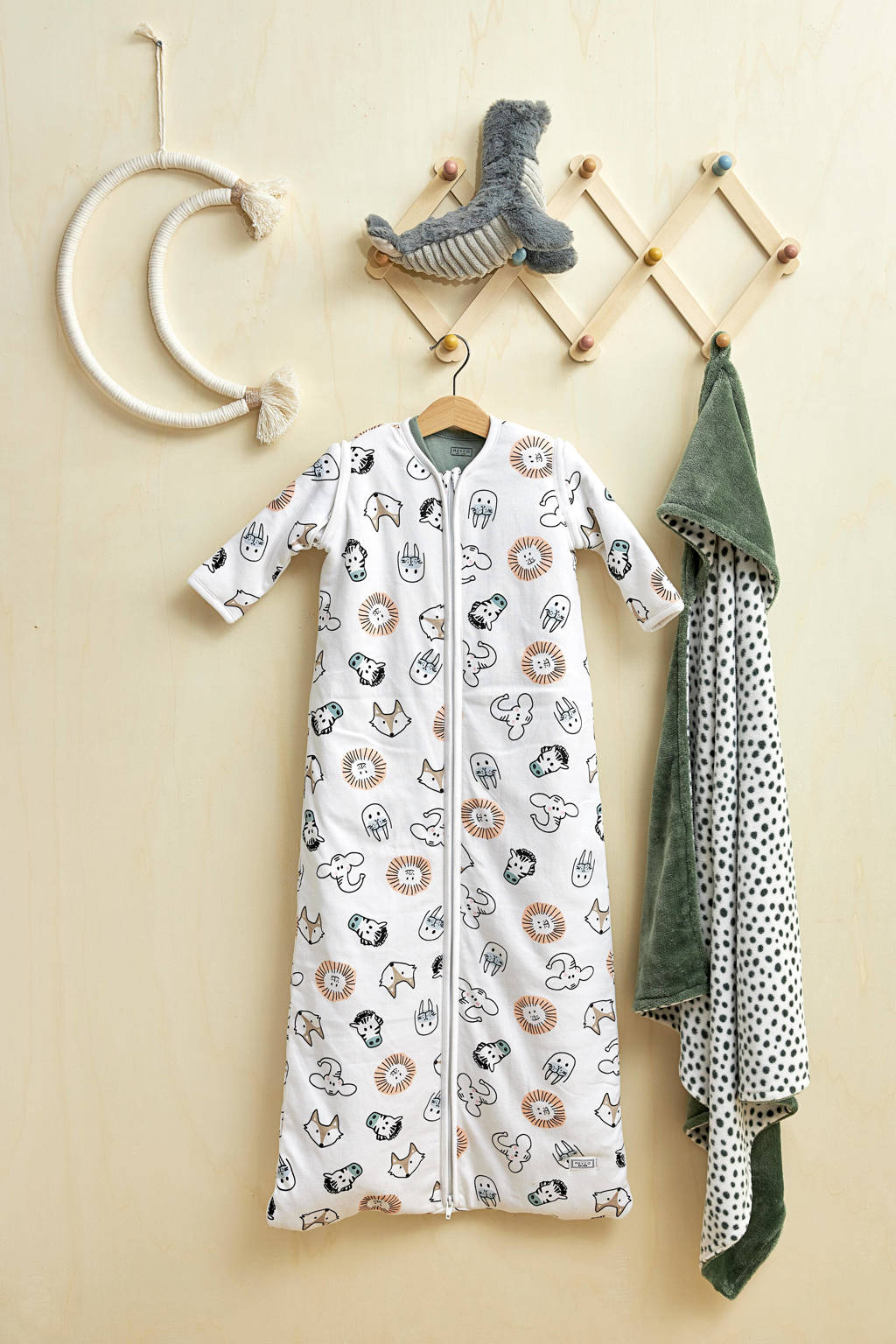 top slaapzak4-seizoenen babyslaapzak Animal multi/stone green