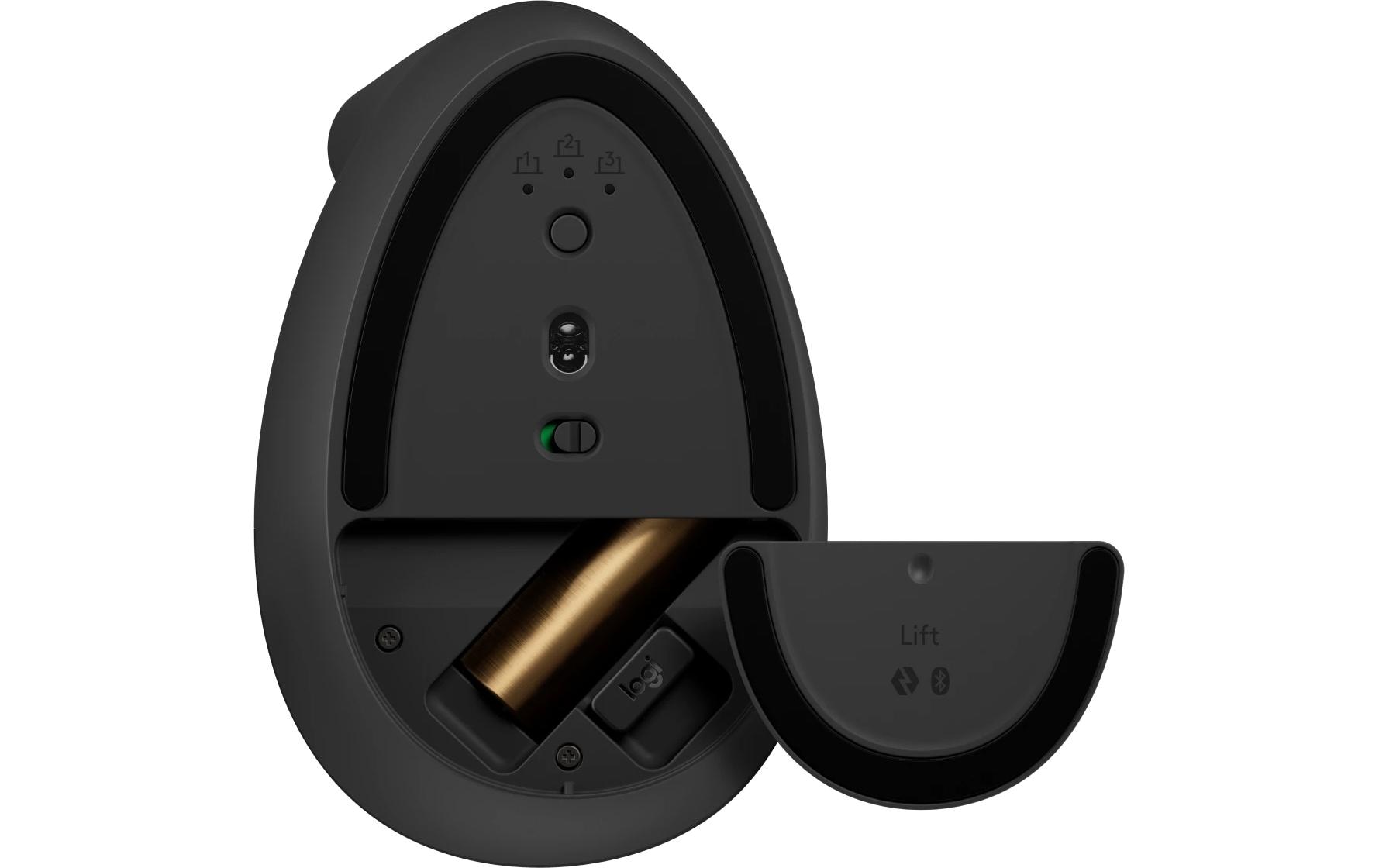 Ergonomische Maus Lift Left GraphiteKomfortable ergonomische Linkshänder-Maus mit vertikalem Design für kleine bis mittelgrosse Hände