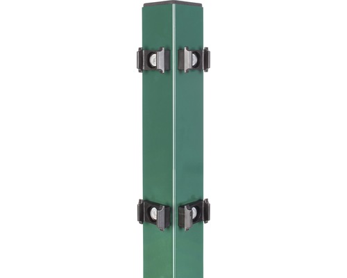 ALBERTS hoekpaal met klemlip voor dubbeldraads gaaspaneel, 6 x 6 x 150 cm, groen