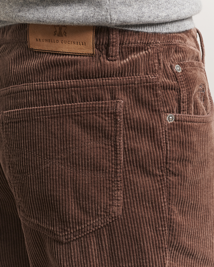 Brunello Cucinelli Leisure Fit Corduroy 5-Pocket Pants Taupe