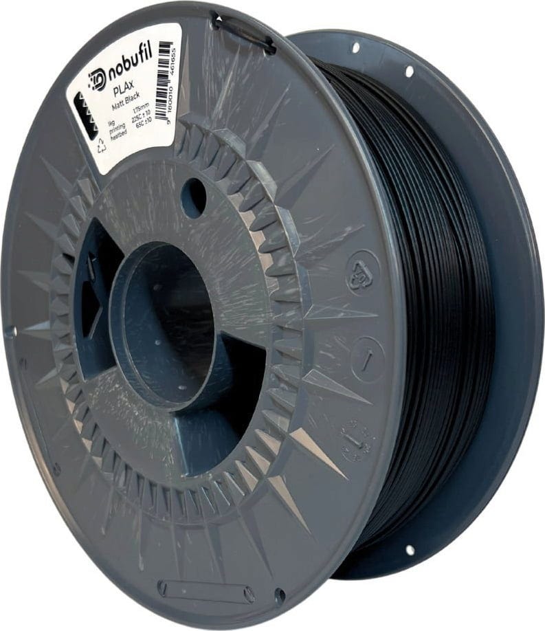 Nobufil  PLAx Matt Black, 1,75 mm / 1000 g    High Performance PLA für anspruchsvolle Anwendungen in Matt Black