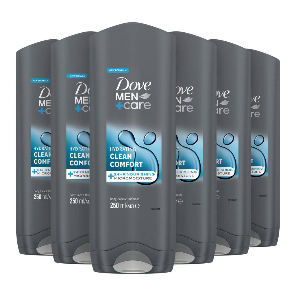 Clean Comfort 3-in-1 douchegel - 6 x 250 ml