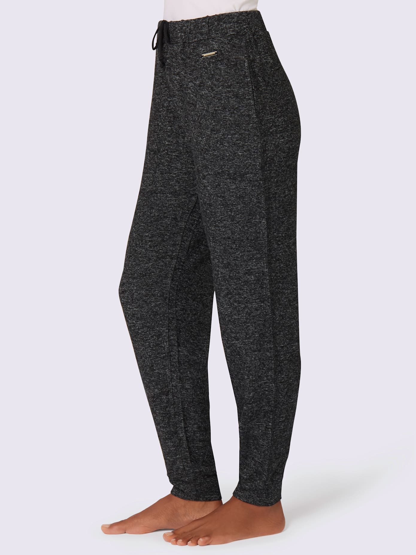 Pantalon femme effet tricot coupe décontractée