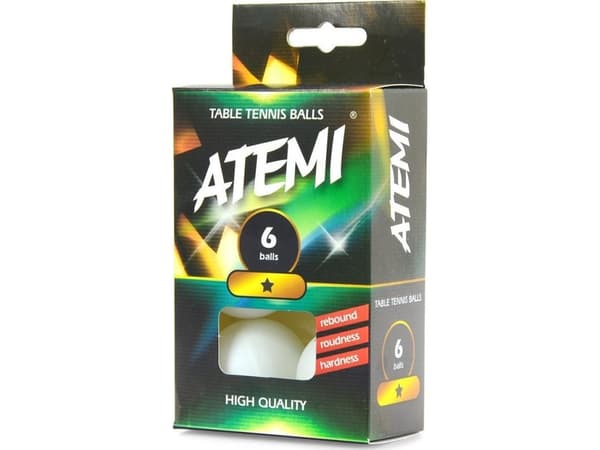 Atemi Atemi ping pong baller * hvit, 6 stk